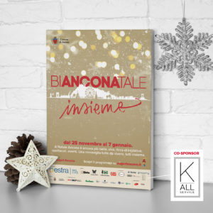 Marchio K-All su Manifesto 100x140 "Auguri Ancona! Bianconatale 2017"